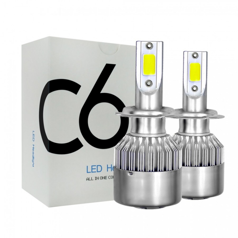 C6 H4 COB 36W 3800LM Car LED Headlight Bulb Auto Front Fog Lamp...