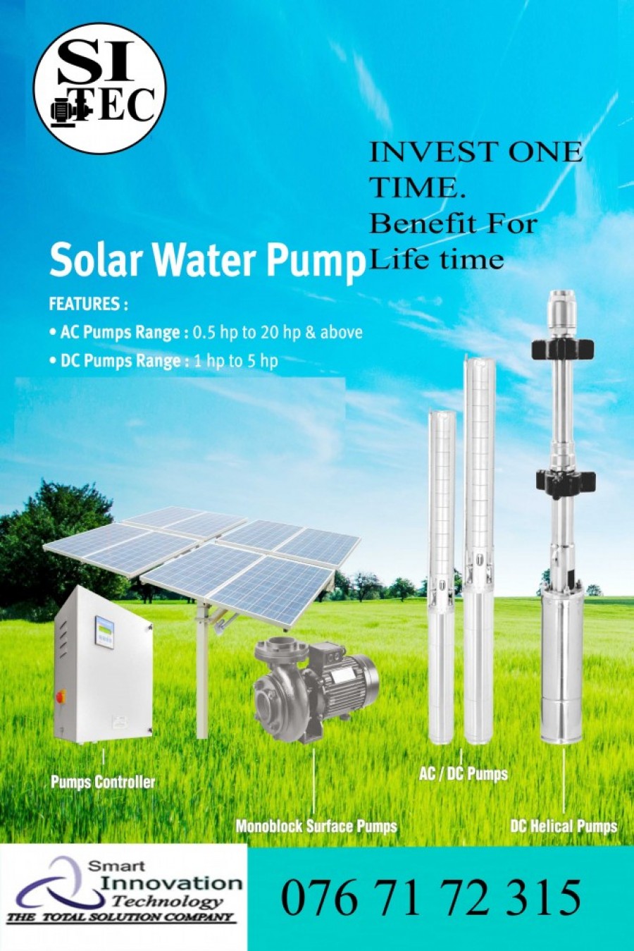 solar water pump, solar off grid system , water pump ., Gampaha